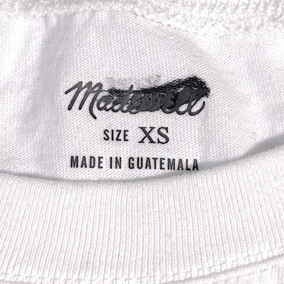 NEW Madewell Northside Vintage Tee Size XS White - Picture 8 of 9
